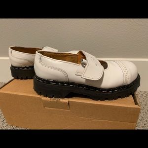 White Gripfast Mary Janes Steel Toe US 6 UK 4